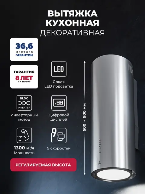 Декоративная вытяжка LEX LTH 351 Inverter IX